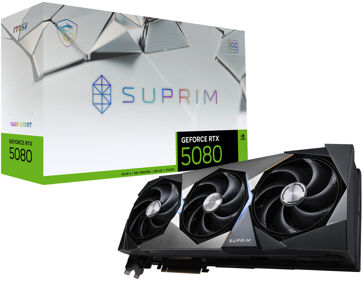 MSI SUPRIM GeForce RTX5080 16G SOC NVIDIA GeForce RTX 5080 16 GB GDDR7