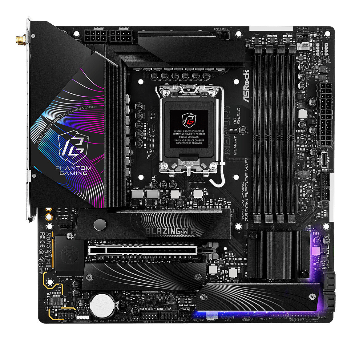 Asrock Phantom Gaming Z890M Riptide WiFi Intel Z890 LGA 1851 (Socket V1) micro ATX