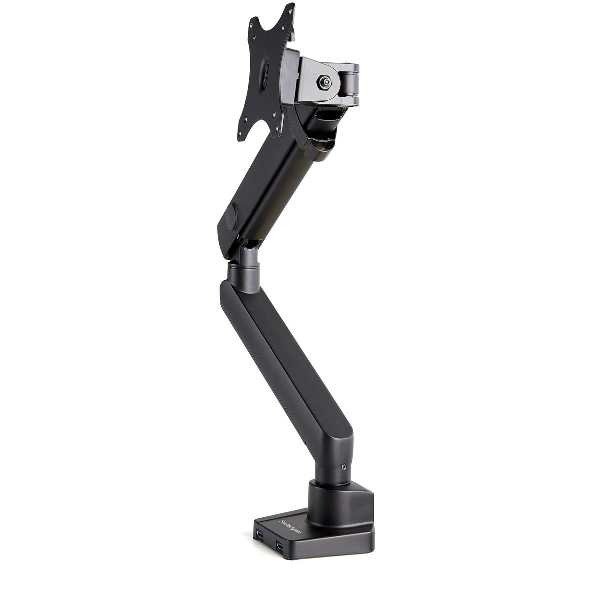 StarTech.com Desk Mount Monitor Arm with 2x USB 3.0 ports, Slim Full Motion Single Monitor Mount, up to 34" (17.6lb/8kg) VESA Display, Clamp/Grommet Mount, Mechanical Spring