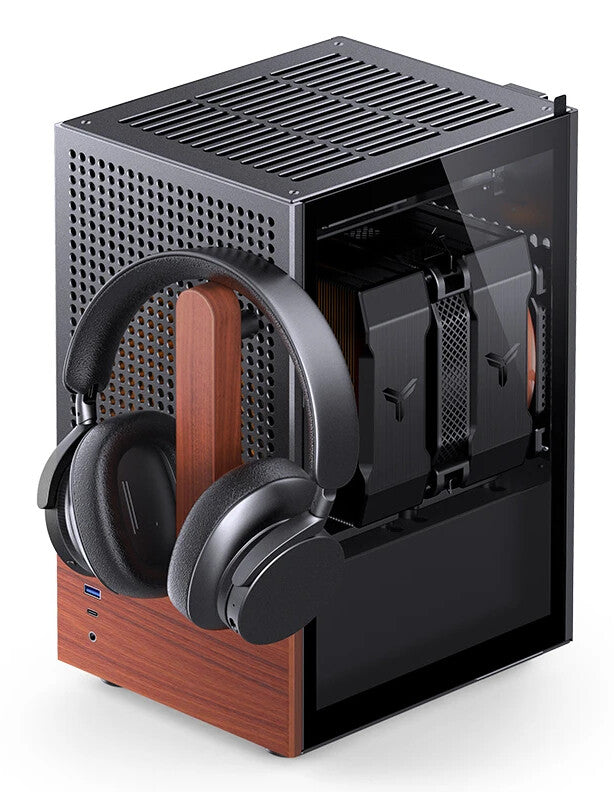 Jonsbo T6 Midi Tower Black, Wood