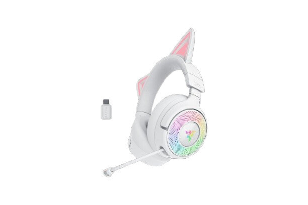 Razer Kraken Kitty V3 Pro - White Headset Wired & Wireless Head-band Gaming USB Type-A Bluetooth