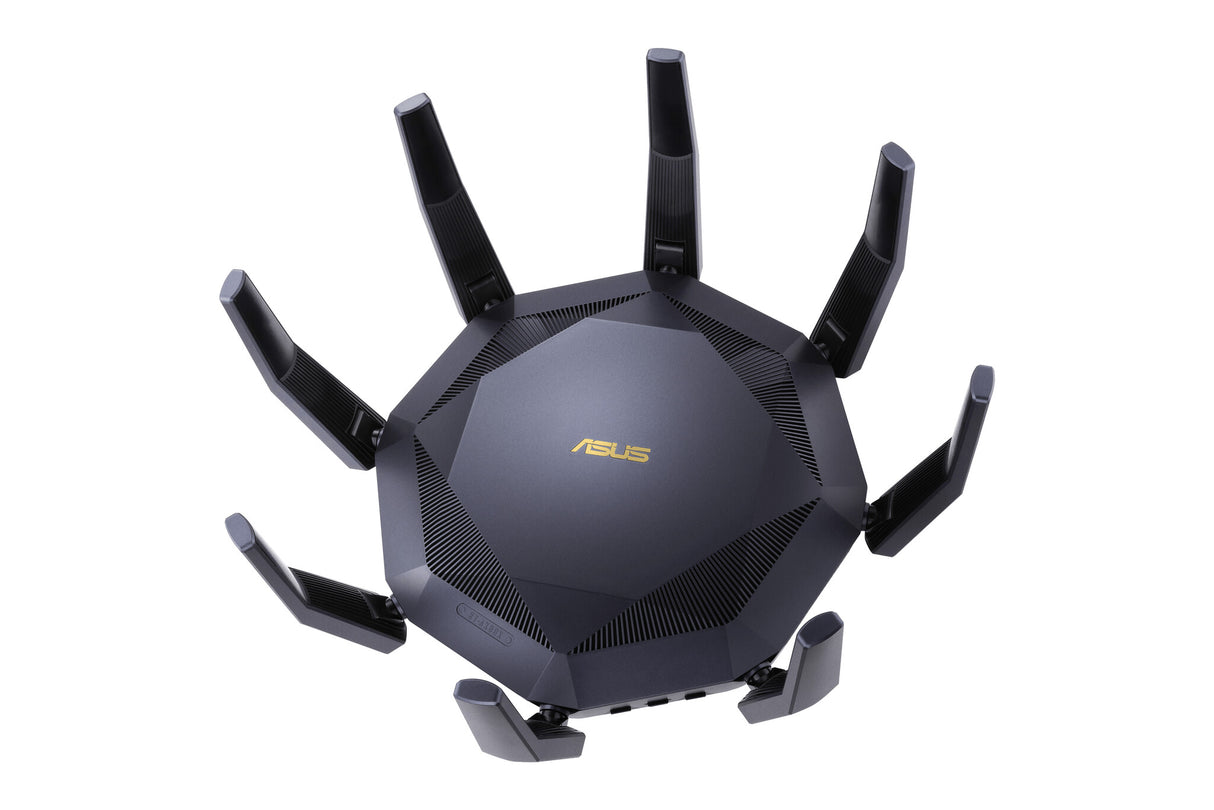 Asus (RT-AX89X) AX6000 Enrutador inalámbrico Wi-Fi 6 de doble banda, 12 transmisiones, MU-MIMO y OFDMA, AiMesh, puertos duales 10G, SFP+, USB, seguridad de Internet gratuita de por vida