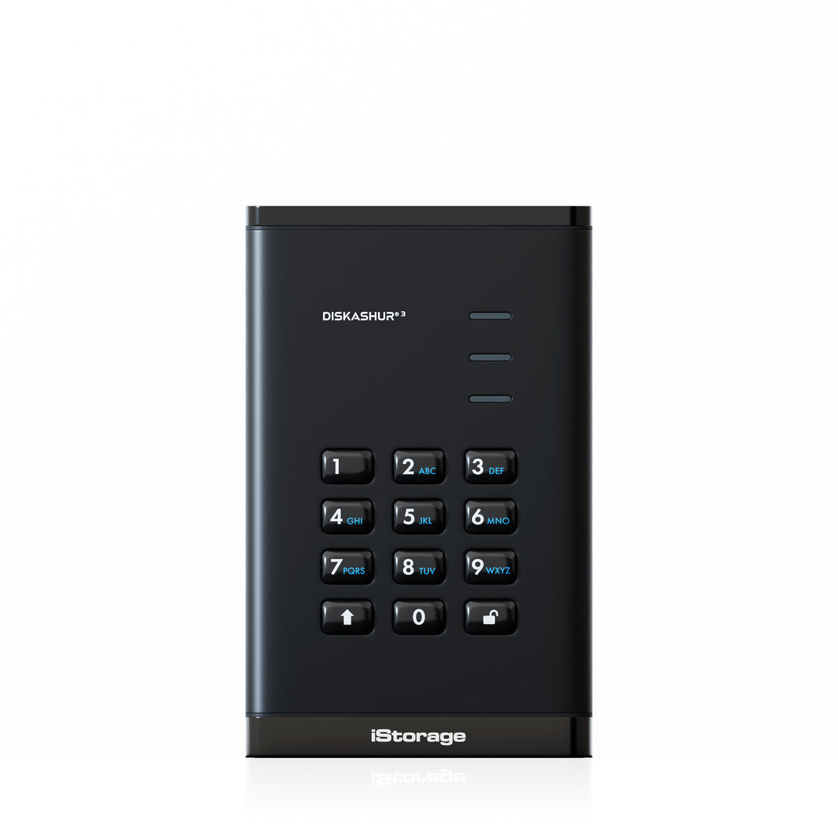 iStorage diskAshur³ 500GB Black | Secure Portable Hard Drive | | FIPS 140-3 Level 3 Complaint |Common Criteria EAL 5+ | PIN protected | AES-XTS 256-bit hardware encryption | GDPR, TAA Compliant | Dust/Water Resistant |