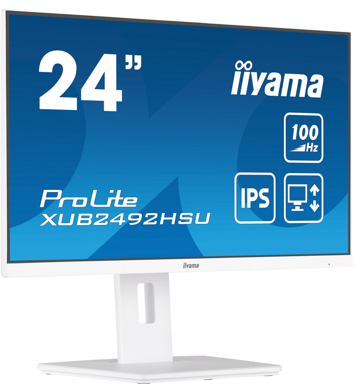 iiyama 24” IPS technology panel with 150mm height adjustable stand and 100Hz refresh rate