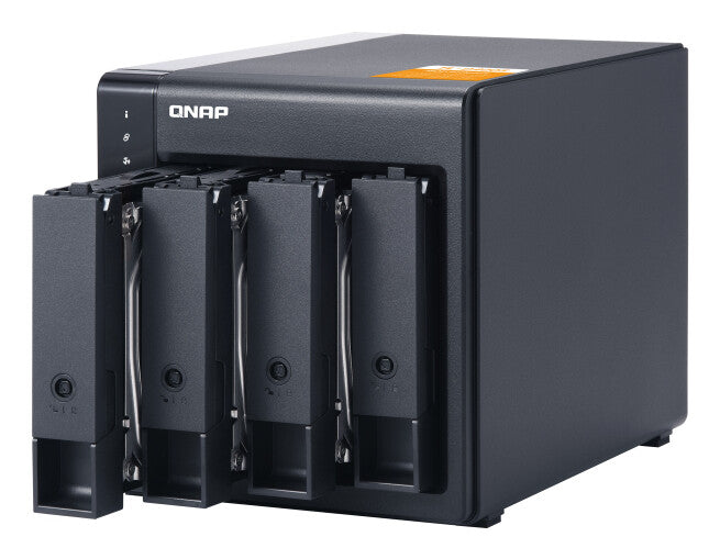 QNAP TL-D400S storage drive enclosure HDD/SSD enclosure Black, Grey 2.5/3.5"