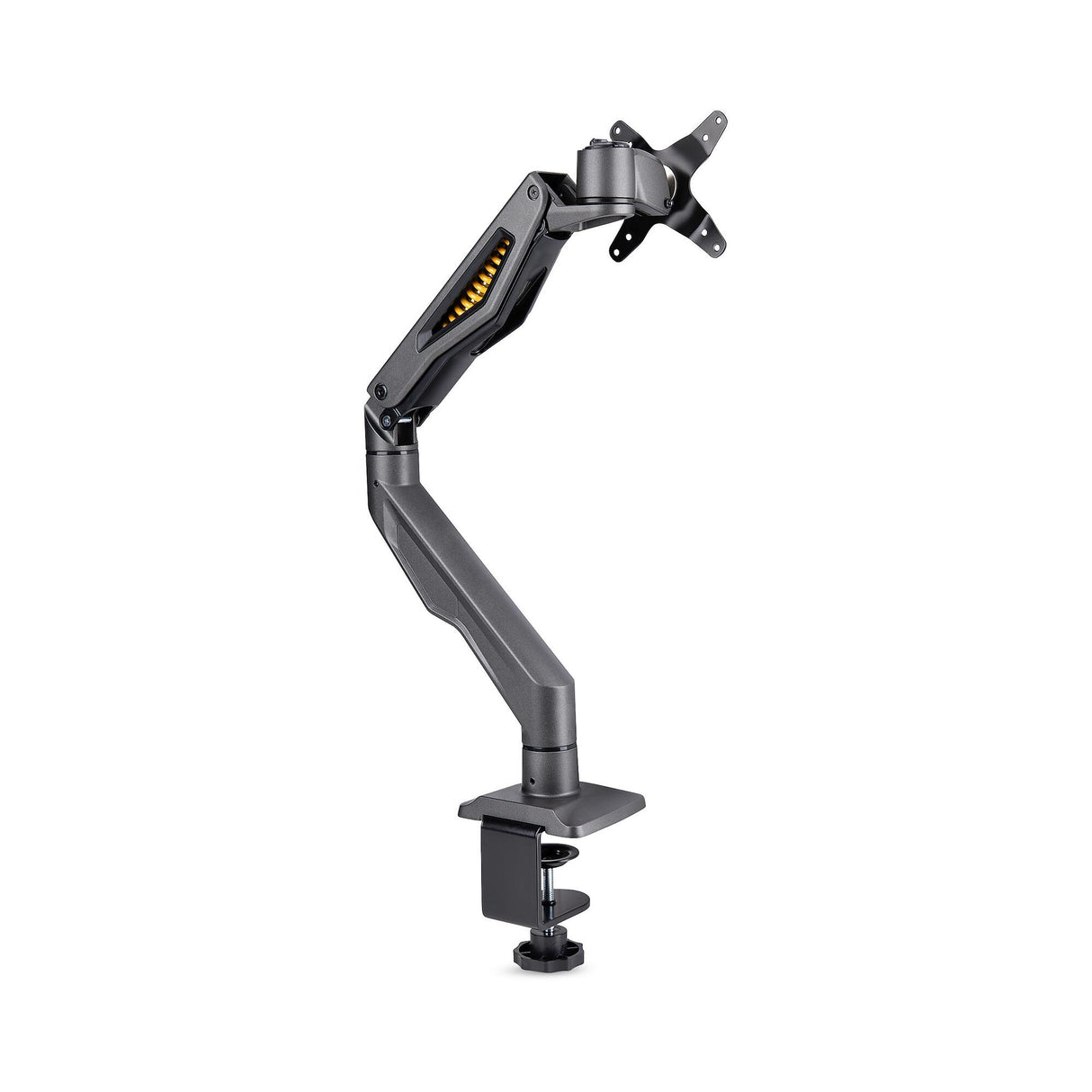 StarTech.com Desk Mount Monitor Arm, Up To 32" Display, Max 22lb/10kg, VESA 75x75/100x100, C-Clamp, Fully Articulating, Mechanical Spring, TAA-compliant