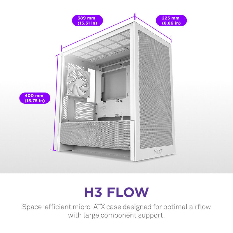 NZXT H9 H3 Flow Midi Tower White