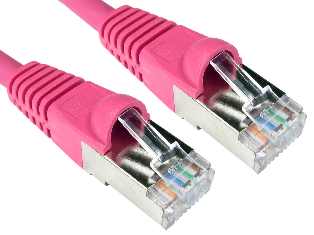 Cables Direct ART-100-HP networking cable Pink 0.25 m Cat6a S/FTP (S-STP)