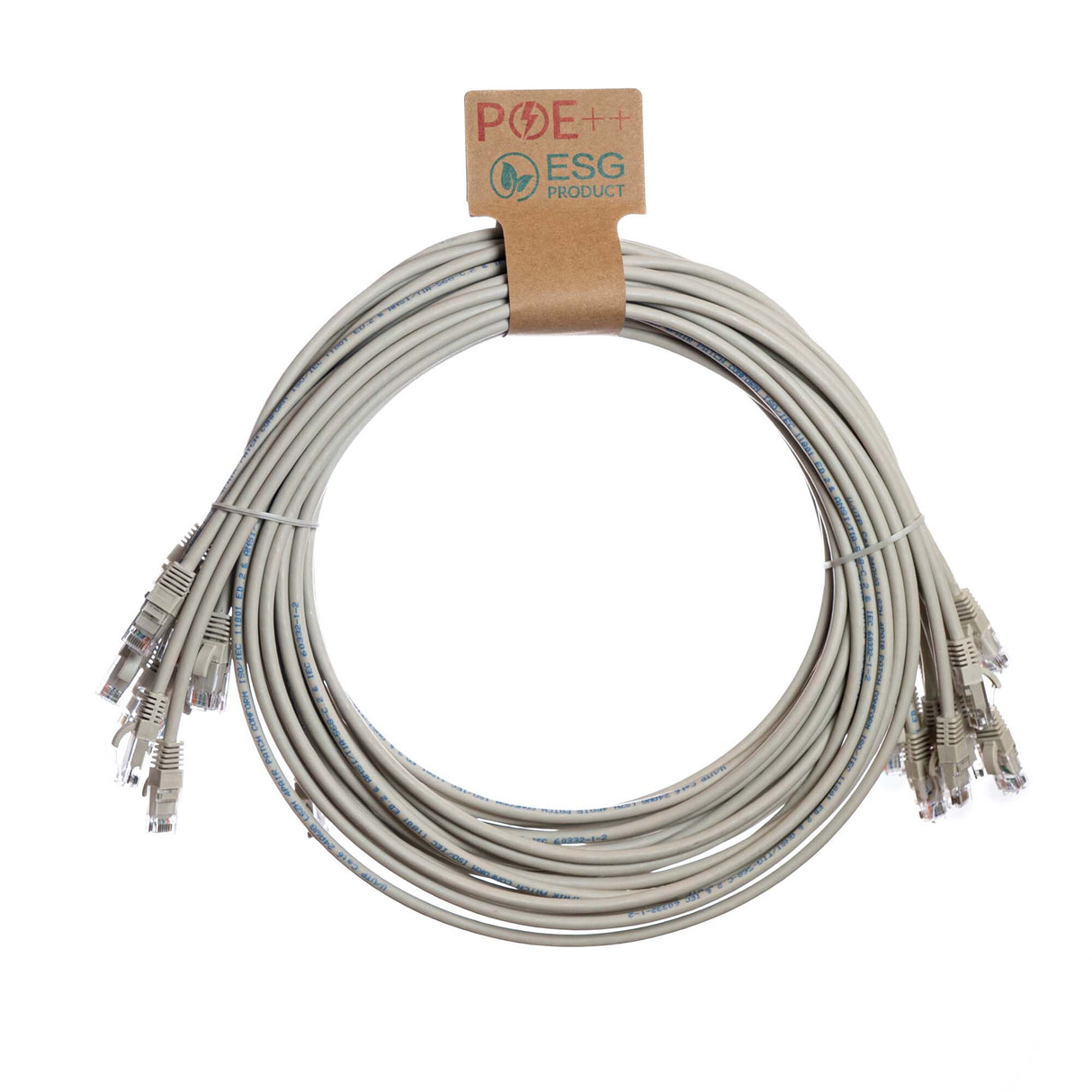 Cablenet 2m Cat6 RJ45 Grey U/UTP PVC 24AWG Flush Moulded Booted Patch Lead (PK10)