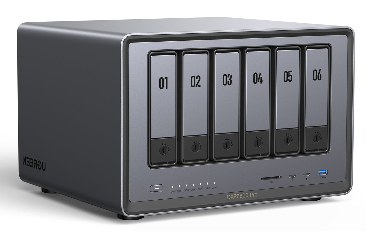 Ugreen NASync DXP6800Pro NAS Desktop Intel® Core™ i5 i5-1235U 8 GB DDR5 UGOS Pro Black, Grey