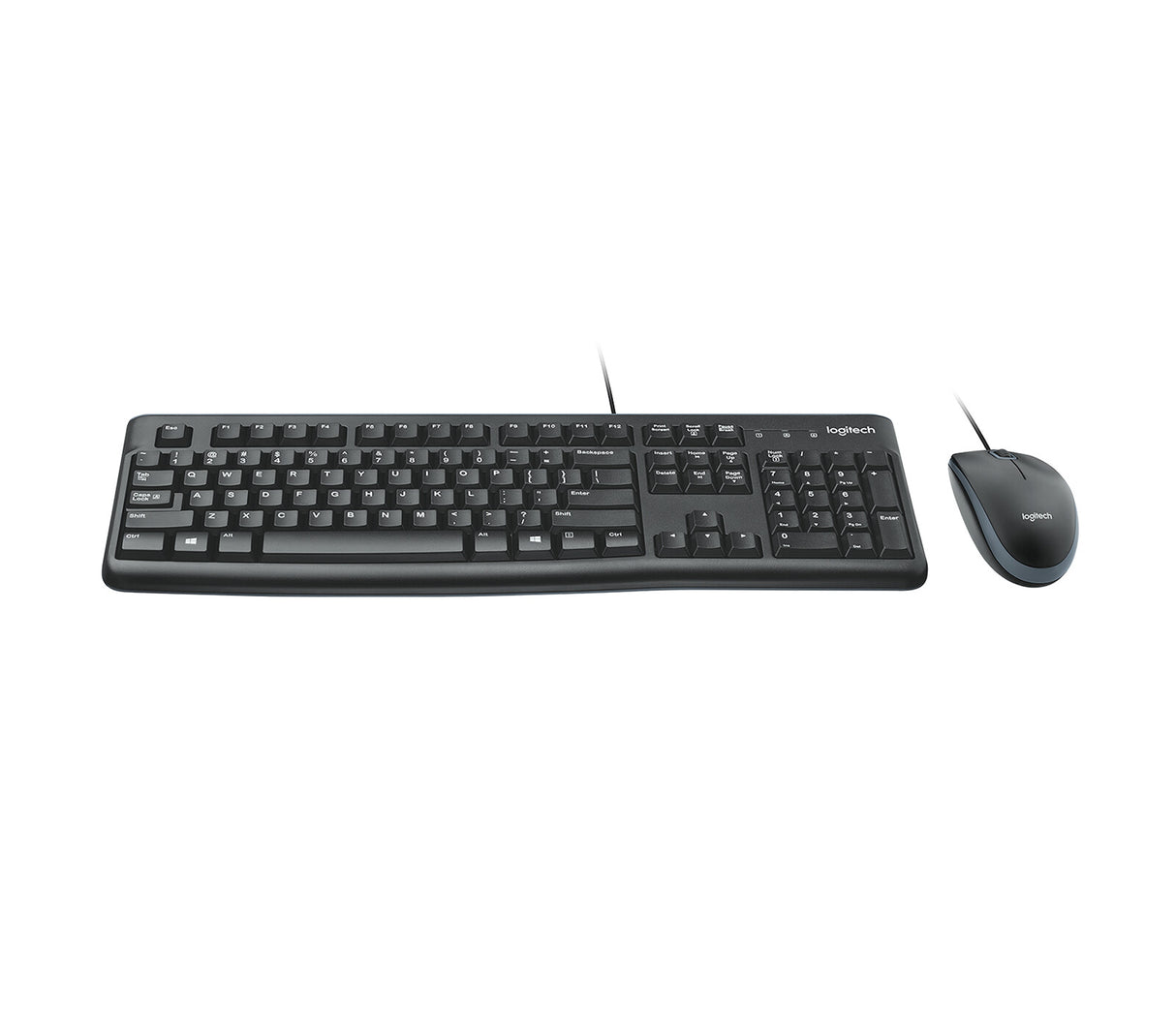 Kit clavier et souris filaire Logitech MK120, USB, profil bas