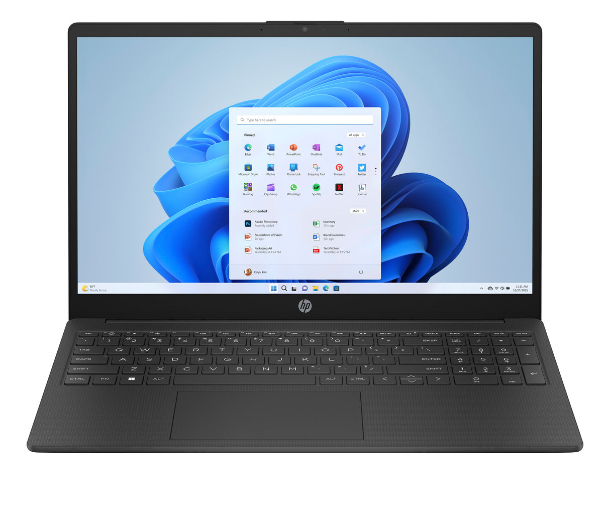 HP 15-fc0046na AMD Ryzen™ 7 5825U Laptop 39.6 cm (15.6") Full HD 8 GB DDR4-SDRAM 512 GB SSD Wi-Fi 6 (802.11ax) Windows 11 Home Black