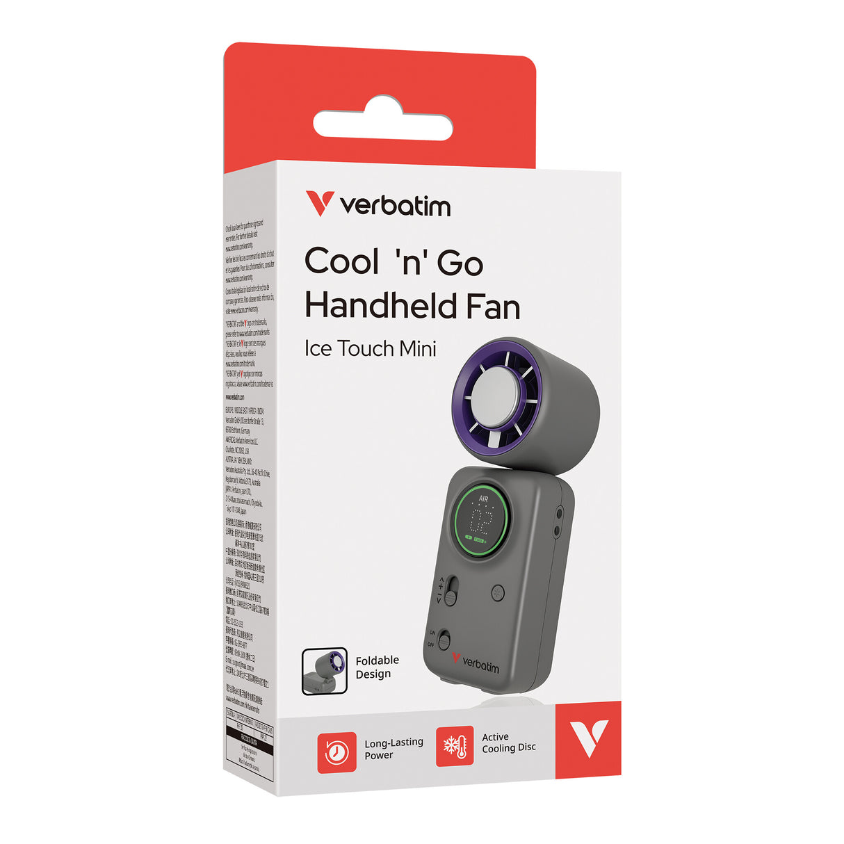 Verbatim Cool 'n' Go Ice Touch Mini Handheld Fan
