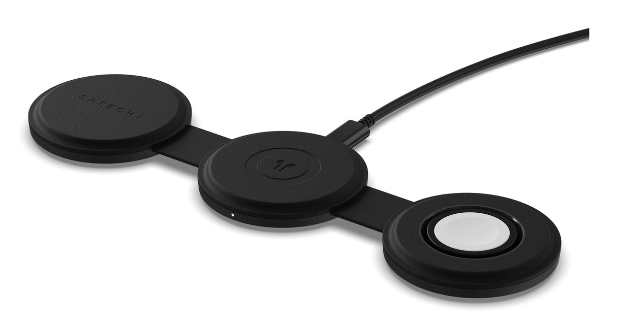 Satechi OntheGo 3-in-1 Headset, Smartphone, Smartwatch Black USB Wireless charging Fast charging Indoor