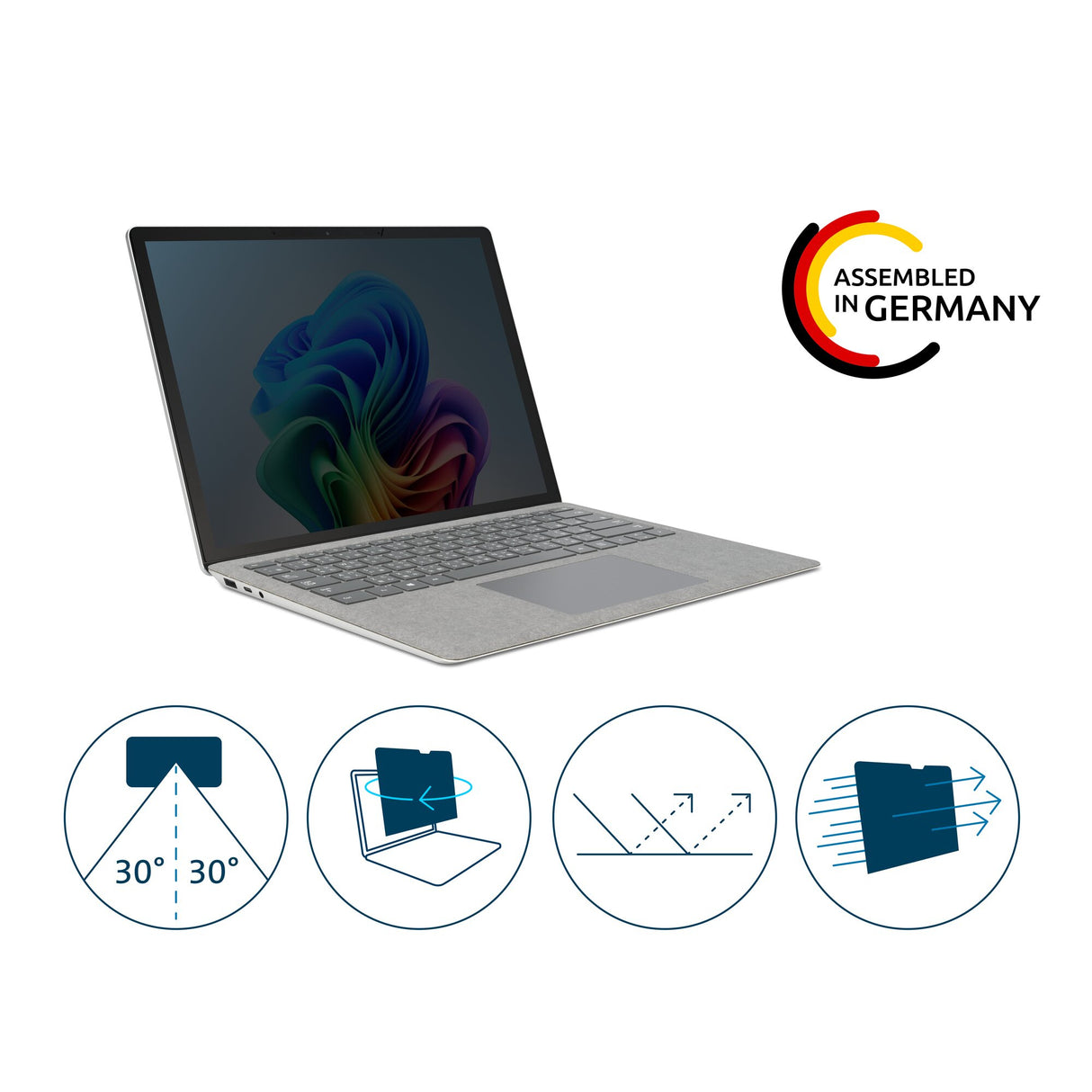 Kensington Privacy Screen Filter 2-Way Removable for Surface Laptop 13.5"