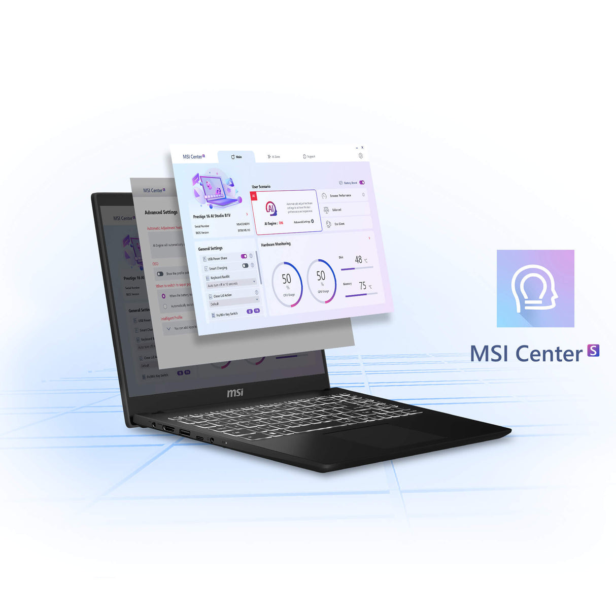 MSI Modern 15 H C2RMG-282UK Intel Core 5 210H Laptop 39.6 cm (15.6") Full HD 16 GB DDR4-SDRAM 512 GB SSD Wi-Fi 6E (802.11ax) Windows 11 Home Black
