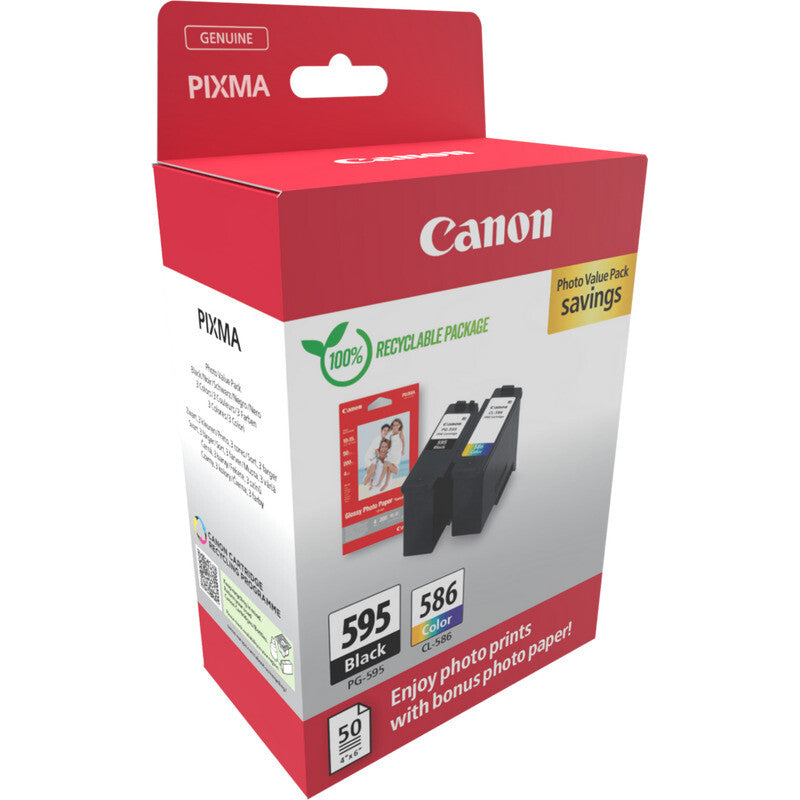 Canon PG595/CL586 PVP ink cartridge 2 pc(s) Original Black, Cyan, Magenta, Yellow