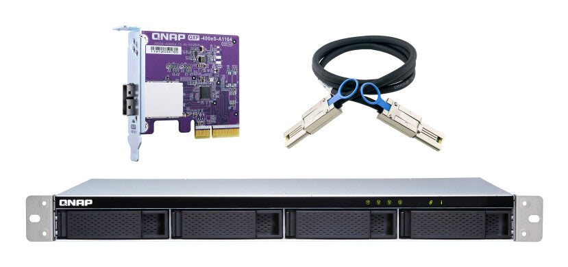 QNAP TL-R400S storage drive enclosure HDD/SSD enclosure Black, Grey 2.5/3.5"