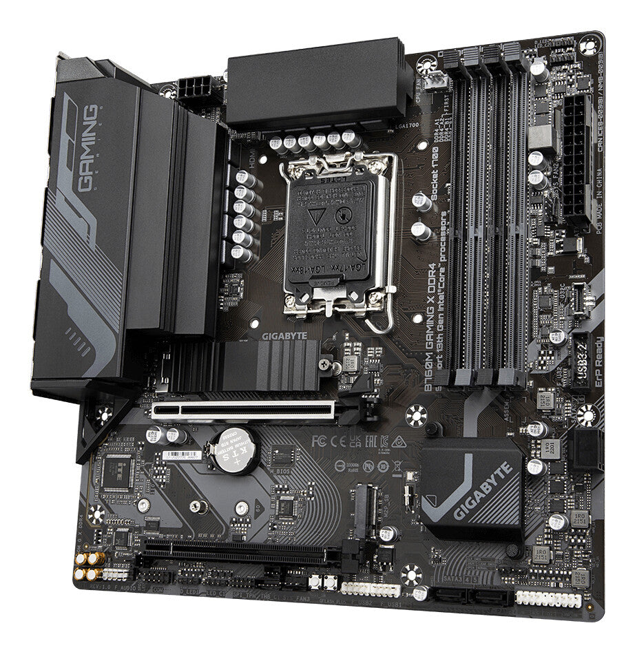 GIGABYTE B760M GAMING X DDR4 Motherboard - Supports Intel Core 14th Gen CPUs, 8+1+1 Phases Digital VRM, up to 5333MHz DDR4 (OC), 2xPCIe 4.0 M.2, 2.5GbE LAN, USB 3.2 Gen2