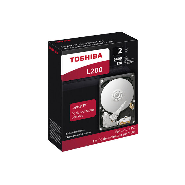 Disco duro interno Toshiba L200 HDWL120UZSVA 2TB SATA Iil 5400RPM 2,5 pulgadas 9,5 mm
