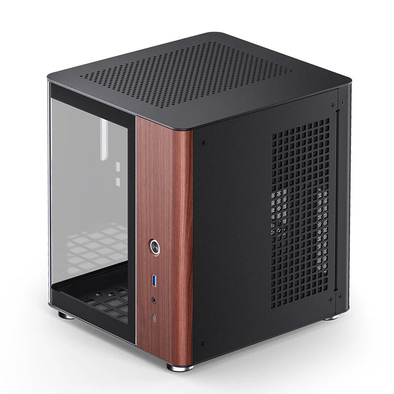 Jonsbo TK-0 BLACK computer case Black, Wood