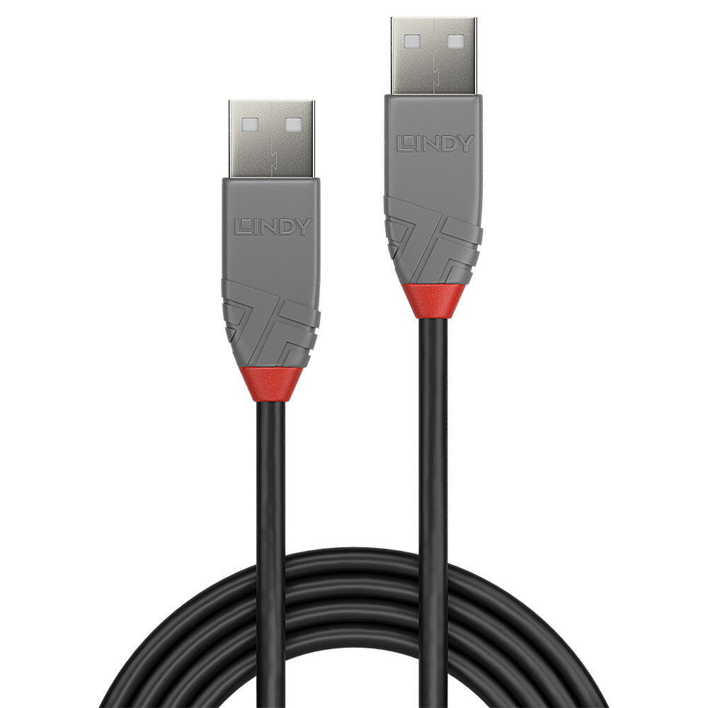 Lindy 0.2m USB 2.0 Type A to A Cable, Anthra Line