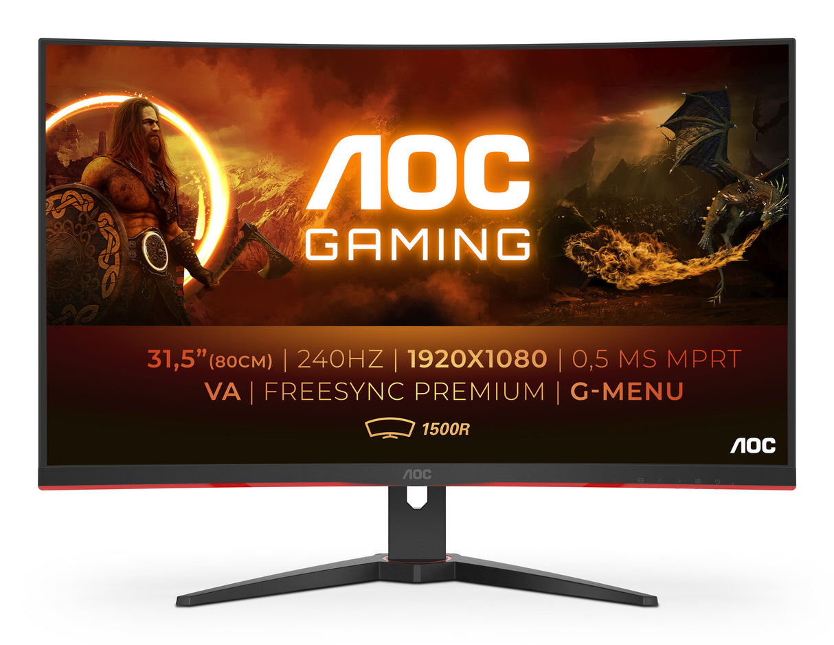 AOC G2 C32G2ZE/BK computer monitor 80 cm (31.5") 1920 x 1080 pixels Full HD LED Black, Red