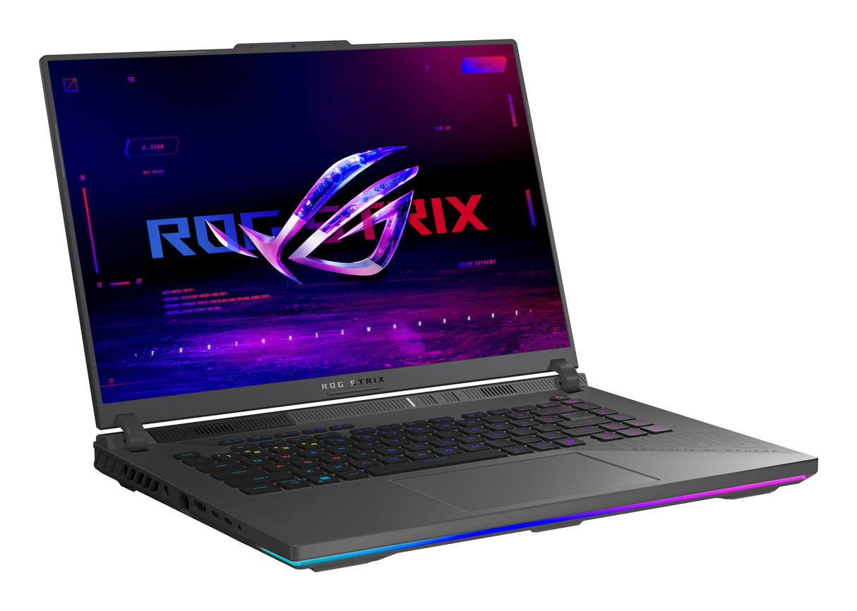 ASUS ROG Strix G16 G614PM-RV065W AMD Ryzen™ 9 8940HX Laptop 40.6 cm (16") WUXGA 16 GB DDR5-SDRAM 1 TB SSD NVIDIA GeForce RTX 5060 Wi-Fi 6E (802.11ax) Windows 11 Home Black, Grey