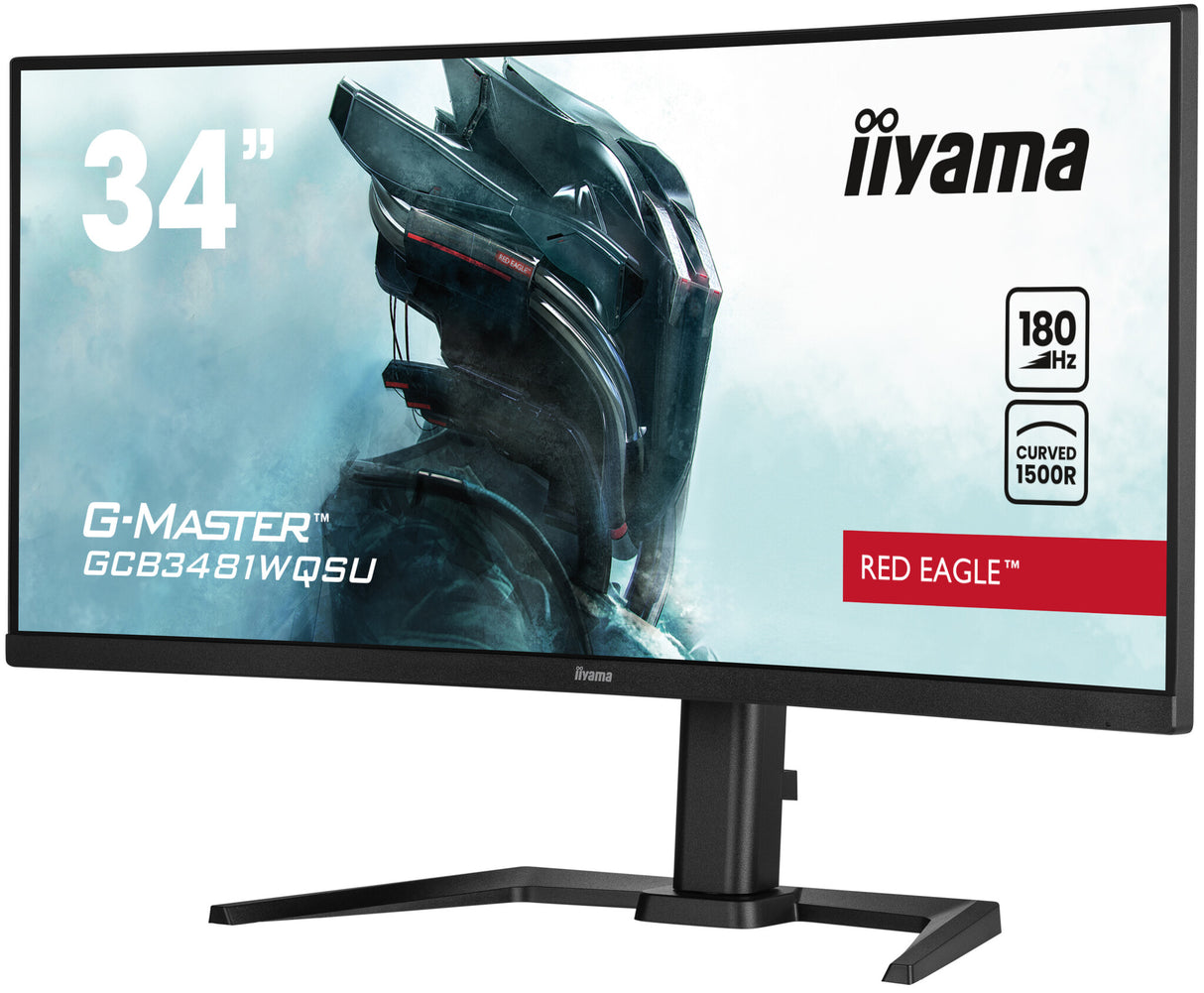 iiyama G-MASTER Immerse yourself in the game with the curved GCB3481WQSU-B1 Red Eagle with FreeSync Premium