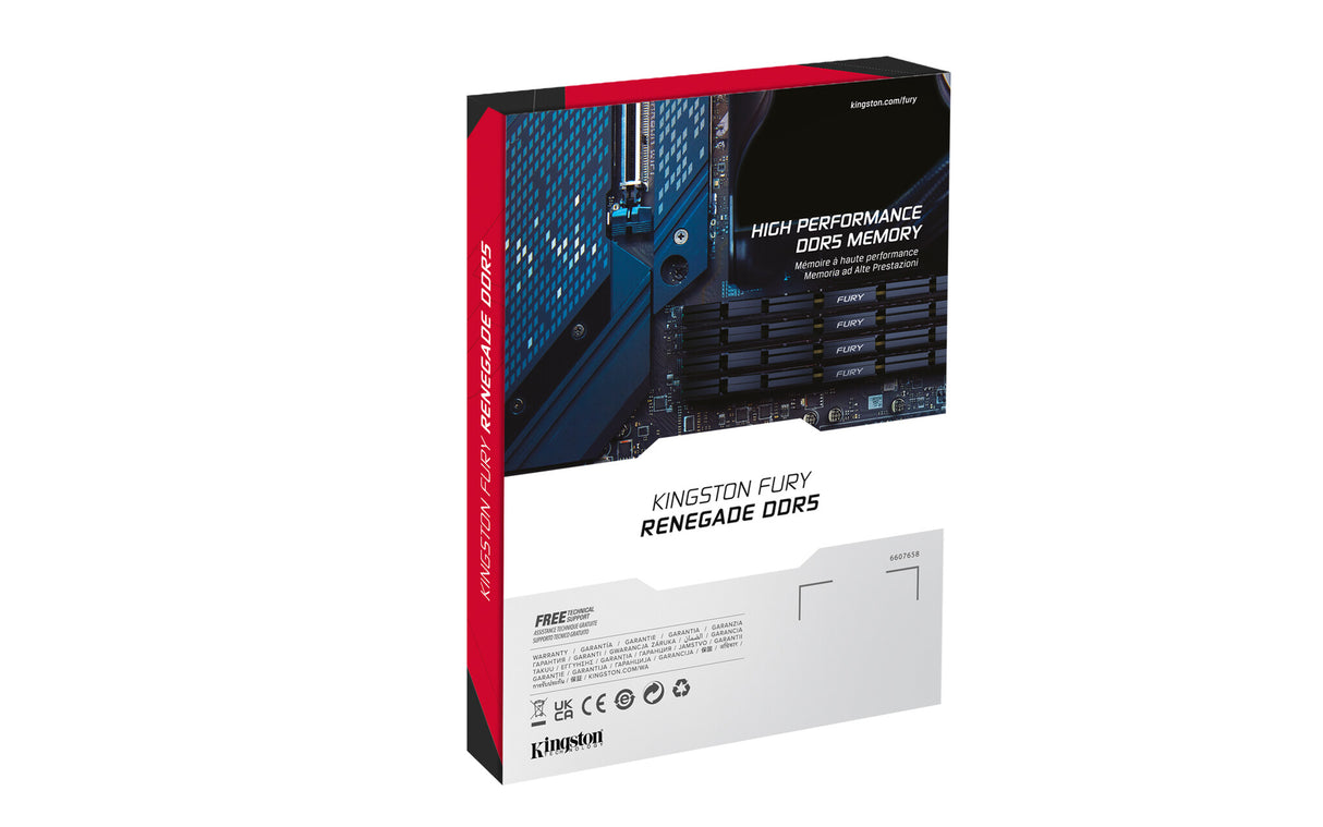 Kingston Technology FURY 96GB 6000MT/s DDR5 CL32 DIMM (Kit of 2) Renegade Silver XMP