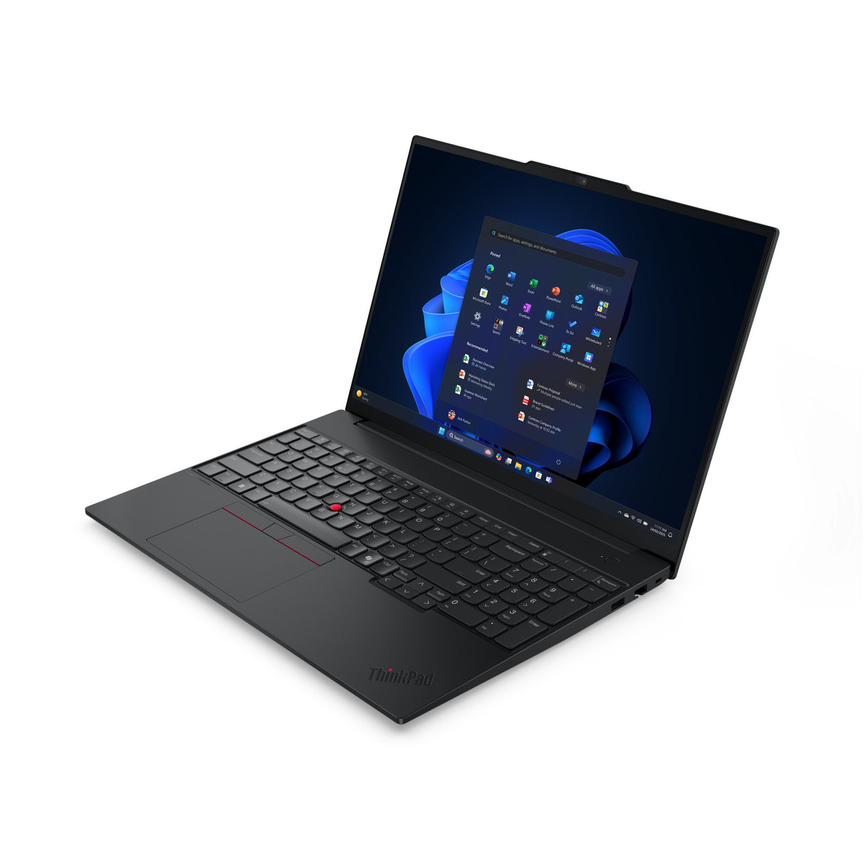 Lenovo ThinkPad E16 Gen 3 (AMD) Copilot+ PC AMD Ryzen™ 7 250 Laptop 40.6 cm (16") WUXGA 16 GB DDR5-SDRAM 512 GB SSD Wi-Fi 6E (802.11ax) Windows 11 Pro UK English Black