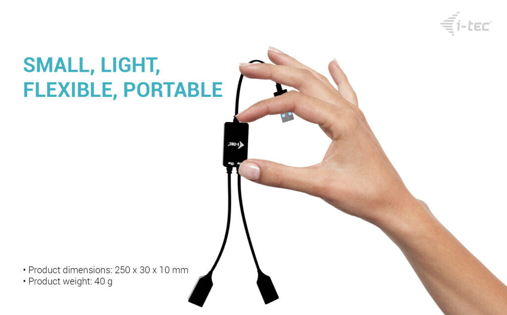 i-tec USB-A Cable HUB 2 port (2x USB-A)