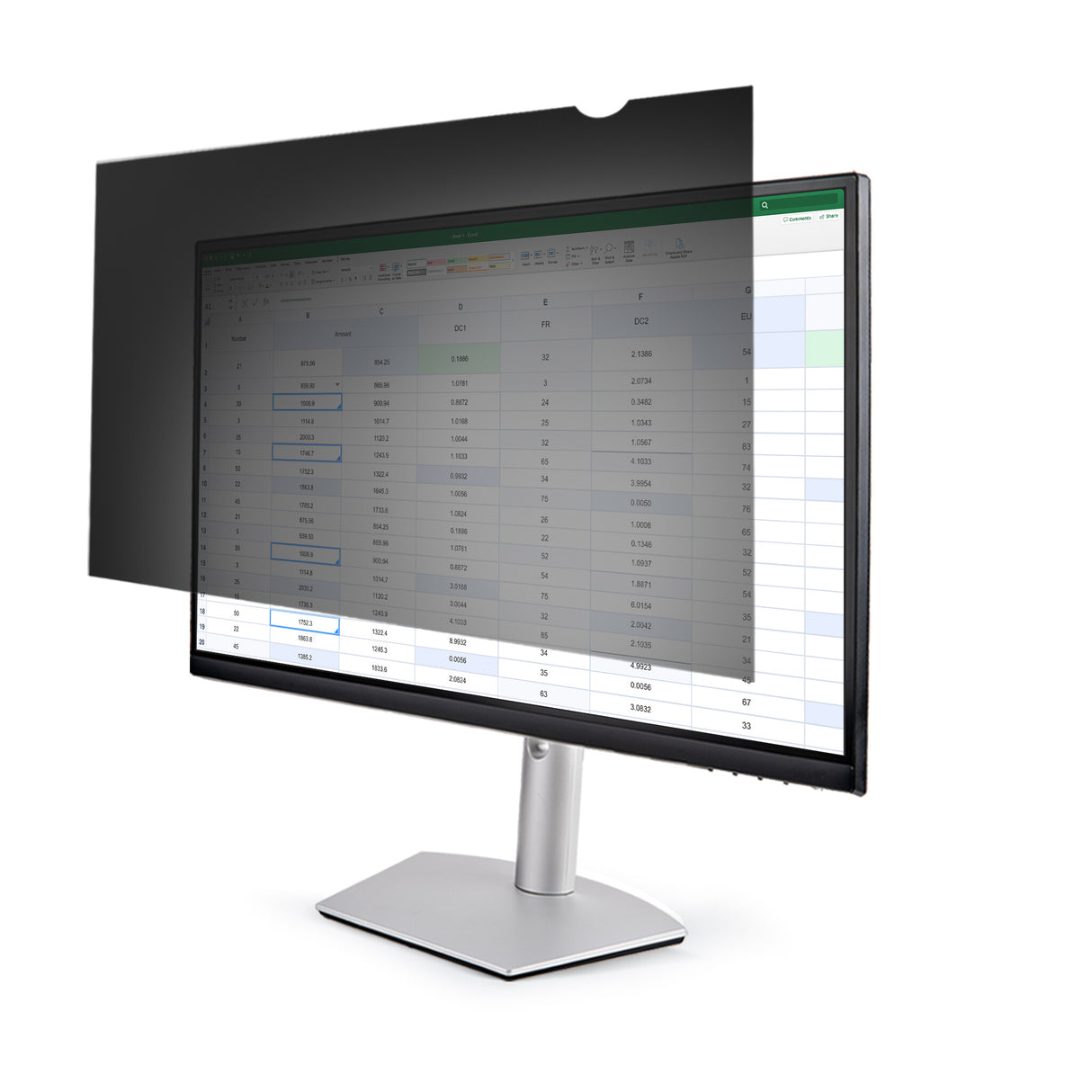 StarTech.com Monitor Privacy Screen for 22" Display - Computer Screen Security Filter - Blue Light Reducing Screen Protector Film - 16:10 Widescreen - Matte/Glossy - +/-30 Degree - TAA