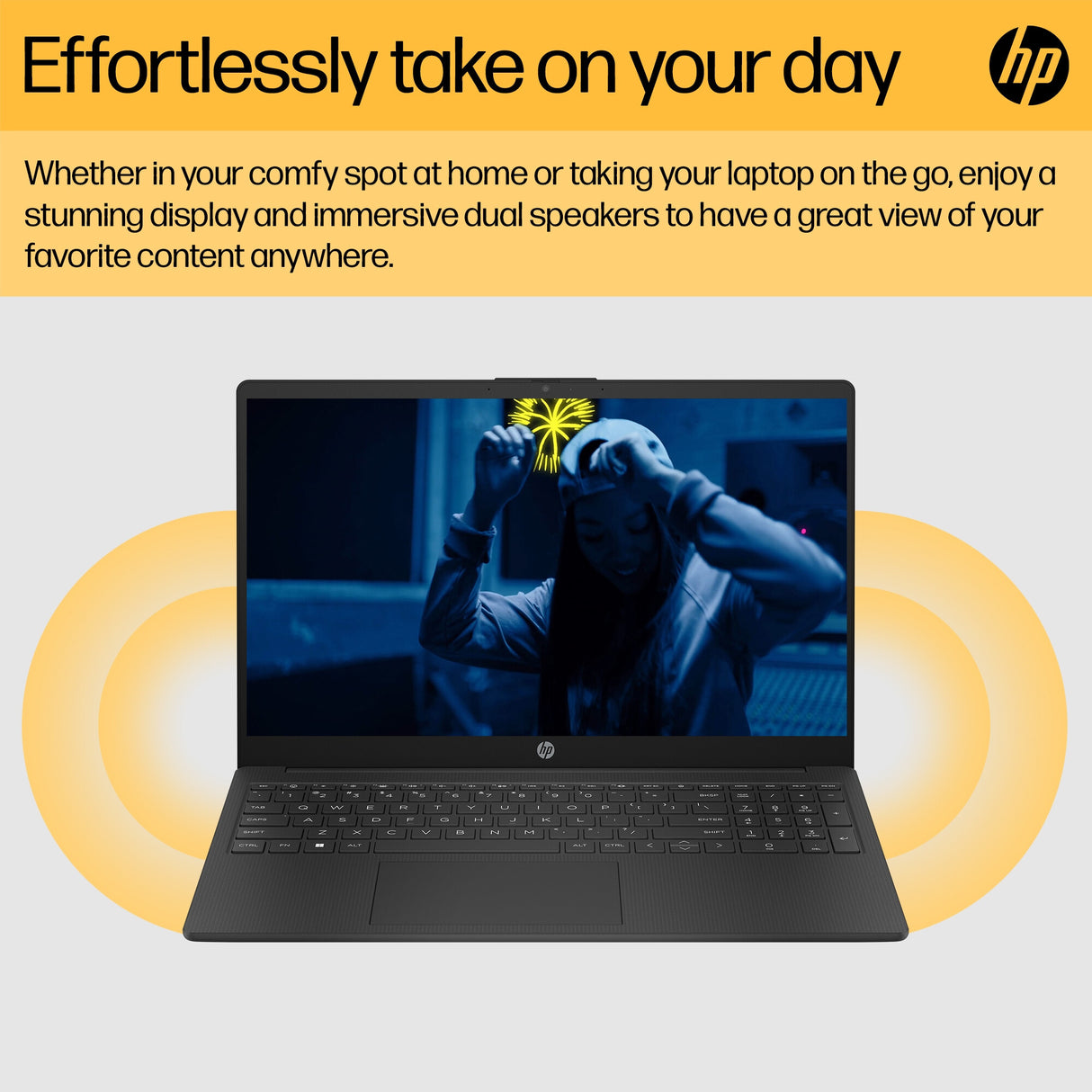HP 15-fc0057na AMD Ryzen™ 5 7520U Laptop 39.6 cm (15.6") Full HD 8 GB LPDDR5-SDRAM 512 GB SSD Wi-Fi 6 (802.11ax) Windows 11 Home Black