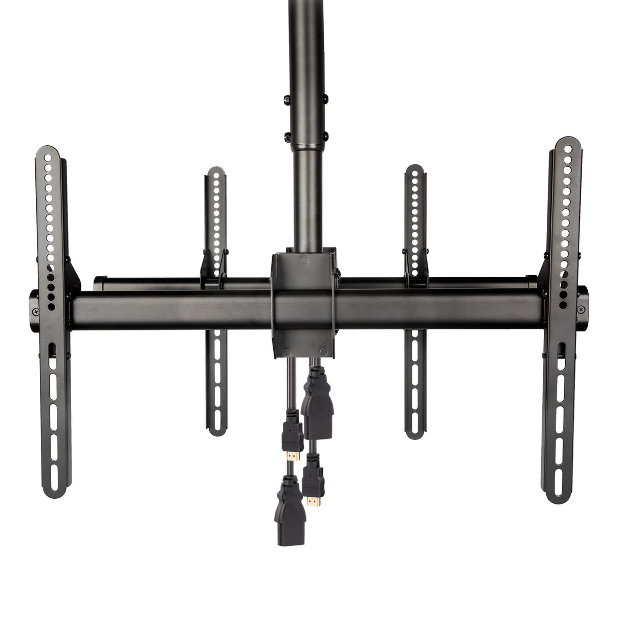 StarTech.com Dual TV Ceiling Mount - Back-to-Back Heavy Duty Hanging Dual Screen Mount with Adjustable Telescopic Pole - Tilt/Swivel/Rotate - VESA Bracket for 32”-75" Displays
