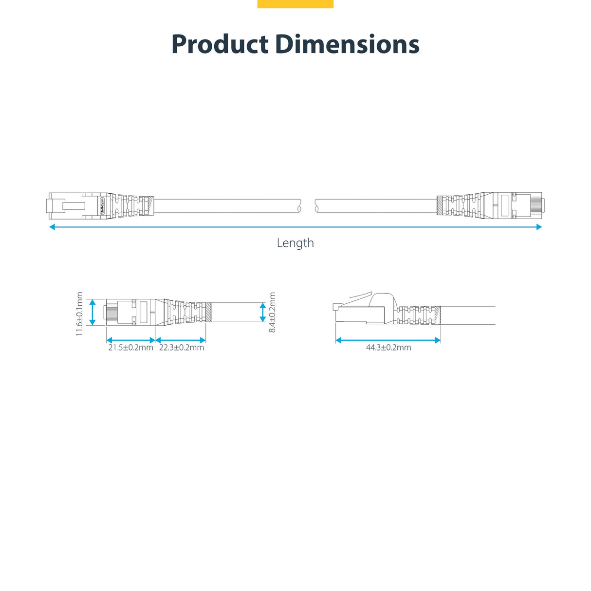 StarTech.com 1m Blue CAT8 Ethernet Cable, Snagless RJ45, 25G/40G, 2000MHz, 100W PoE++, S/FTP, 26AWG Pure Bare Copper Wire, LSZH, Shielded Network Patch Cord w/Strain Reliefs, Fluke Channel Tested