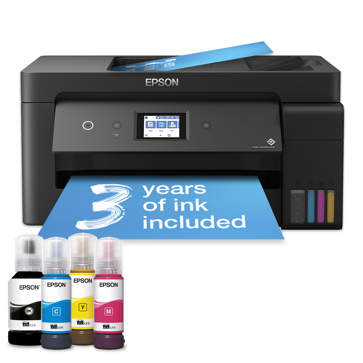 Impresora Epson Ecotank ET-15000 C11CH96401CA, color, inalámbrica, A3, todo en uno con fax, red, ADF, panel táctil de 6,8 cm