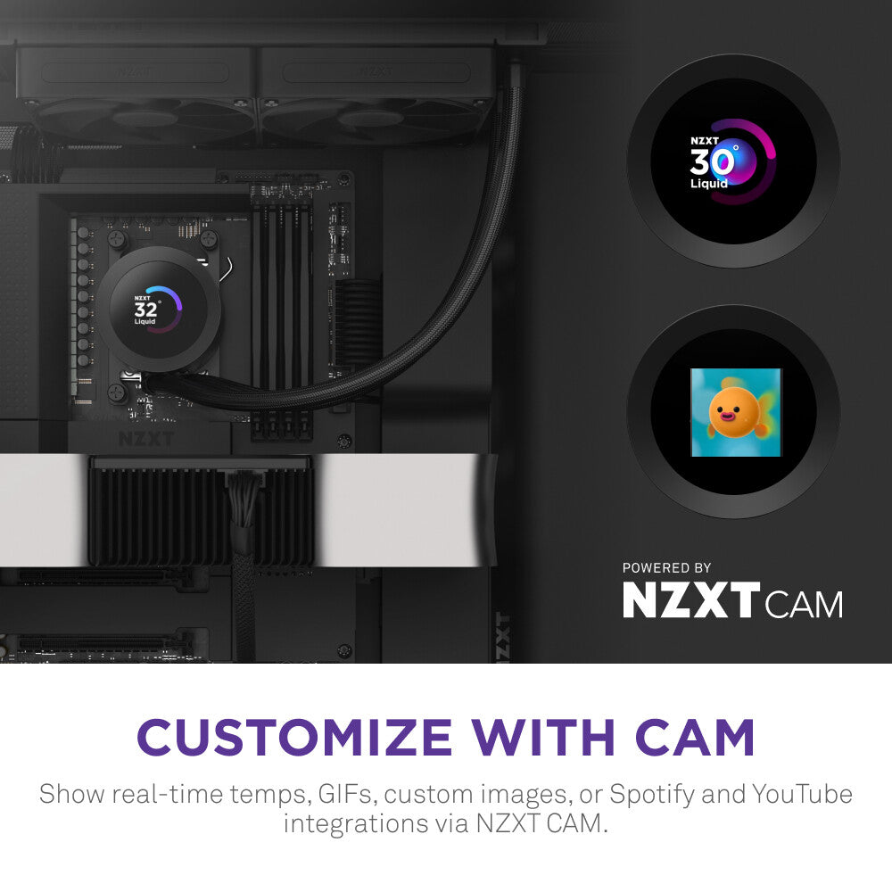 NZXT Kraken Plus 280 Processor All-in-one liquid cooler 14 cm Black