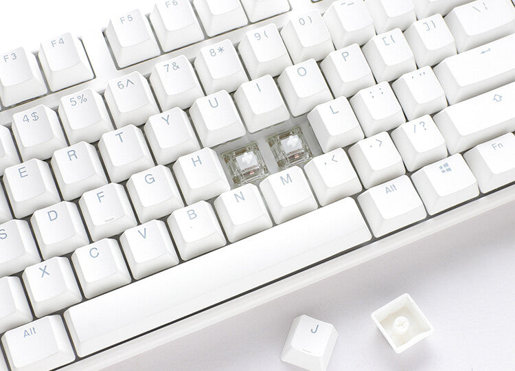Ducky One3 Pure White TKL keyboard Gaming USB UK English