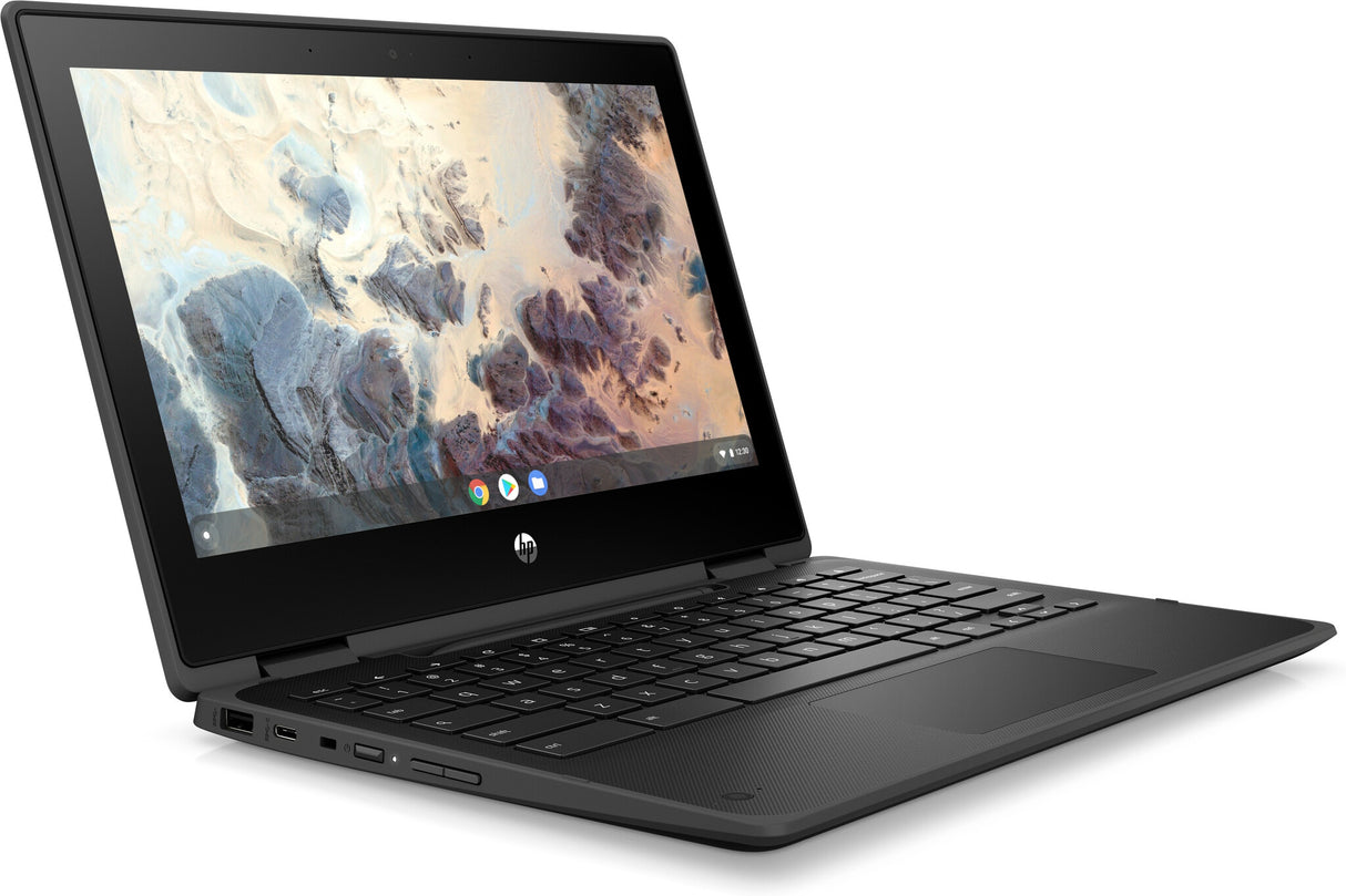 HP Chromebook x360 11 G4 Intel® Celeron® N4500 29.5 cm (11.6") Touchscreen HD 4 GB LPDDR4x-SDRAM 32 GB eMMC Wi-Fi 6 (802.11ax) ChromeOS Black