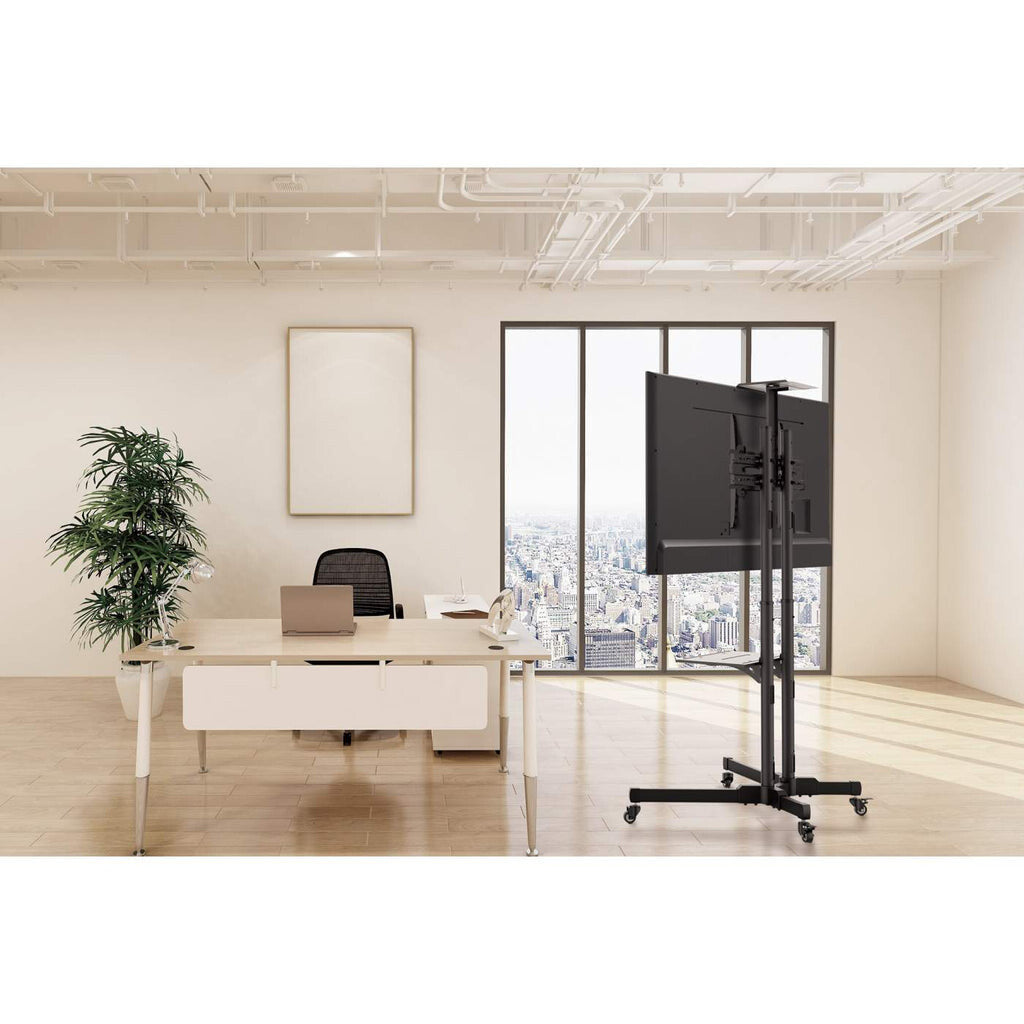 Manhattan Trolley Mount Stand for TV & Monitors, For screens 37" to 65", VESA compatibility: all between 200x200 to 600x400mm - check the dimensions of the four mounting holes on back of screen to ensure it fits, Max 40kg, Black, LFD, Bracket, Lifetime Wa