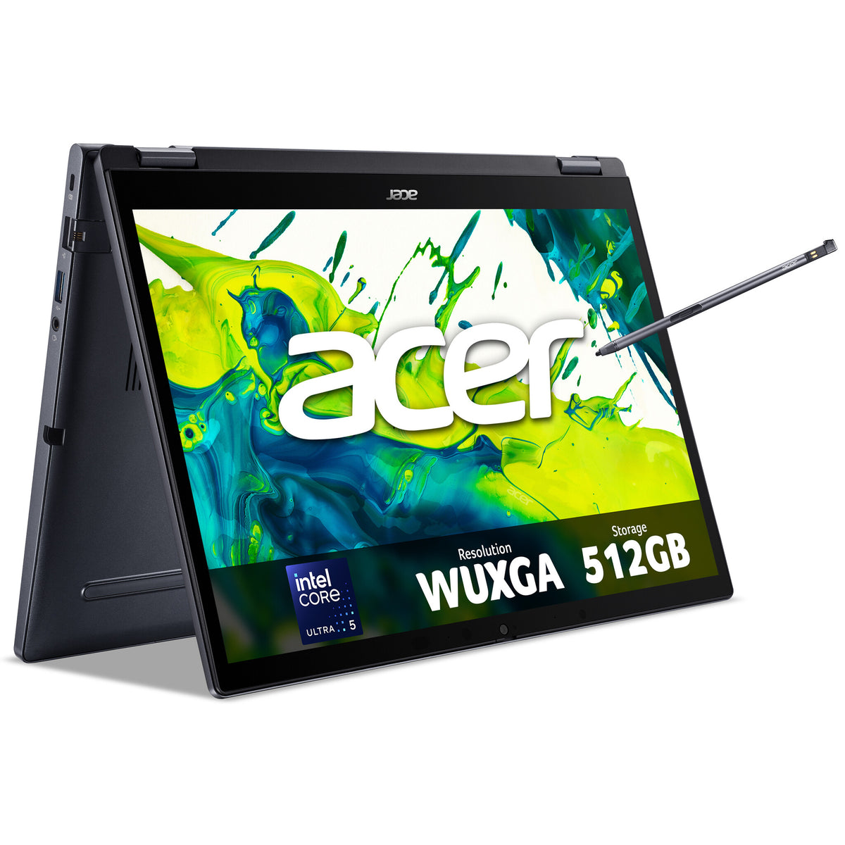 Acer TravelMate P4 Spin 14 convertible laptop (TMP414RN-54) - Intel Core Ultra 5, 16GB RAM, 512GB SSD, 14" WUXGA touchscreen, Windows 11