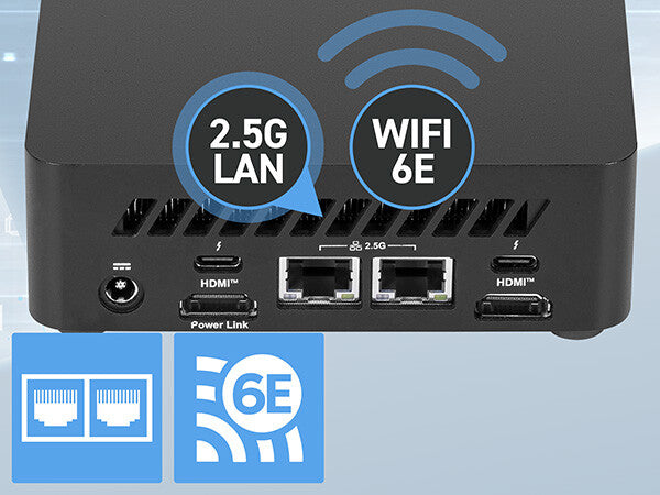 MSI Cubi NUC AI 1UMG Intel Core Ultra 7 155H, Barebone, NUC, SFF, Mini Computer, HTPC, (NO RAM, NO Storage, NO OS), Intel Graphics/DDR5/Dual ThunderBolt 4/Dual HDMI/Dual LAN/WiFi 6E/BT 5.3/VESA
