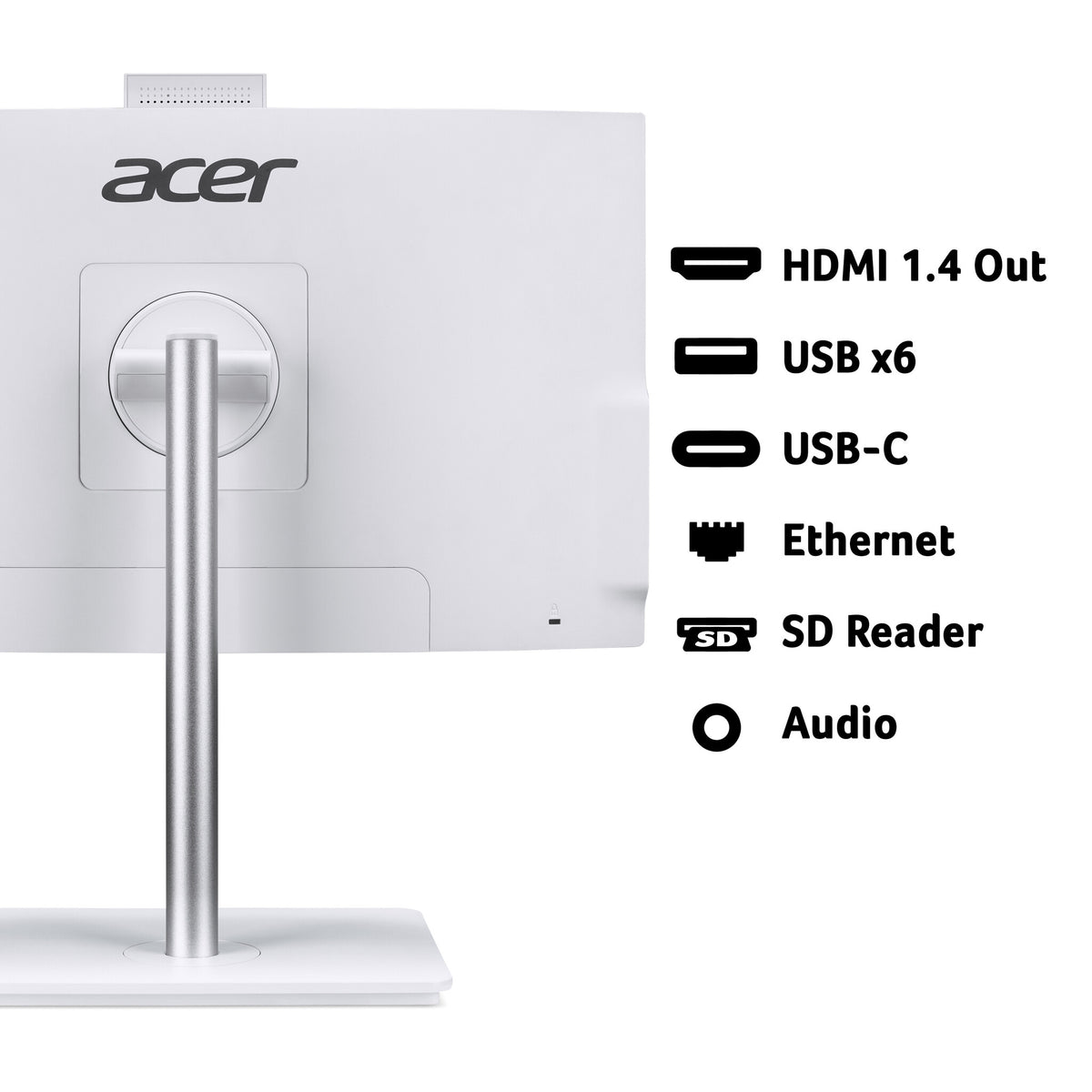 Acer Aspire C24-A - Intel Core 5 8GB 1TB SSD 23.8" Full HD Windows 11 Home White All-in-One Desktop