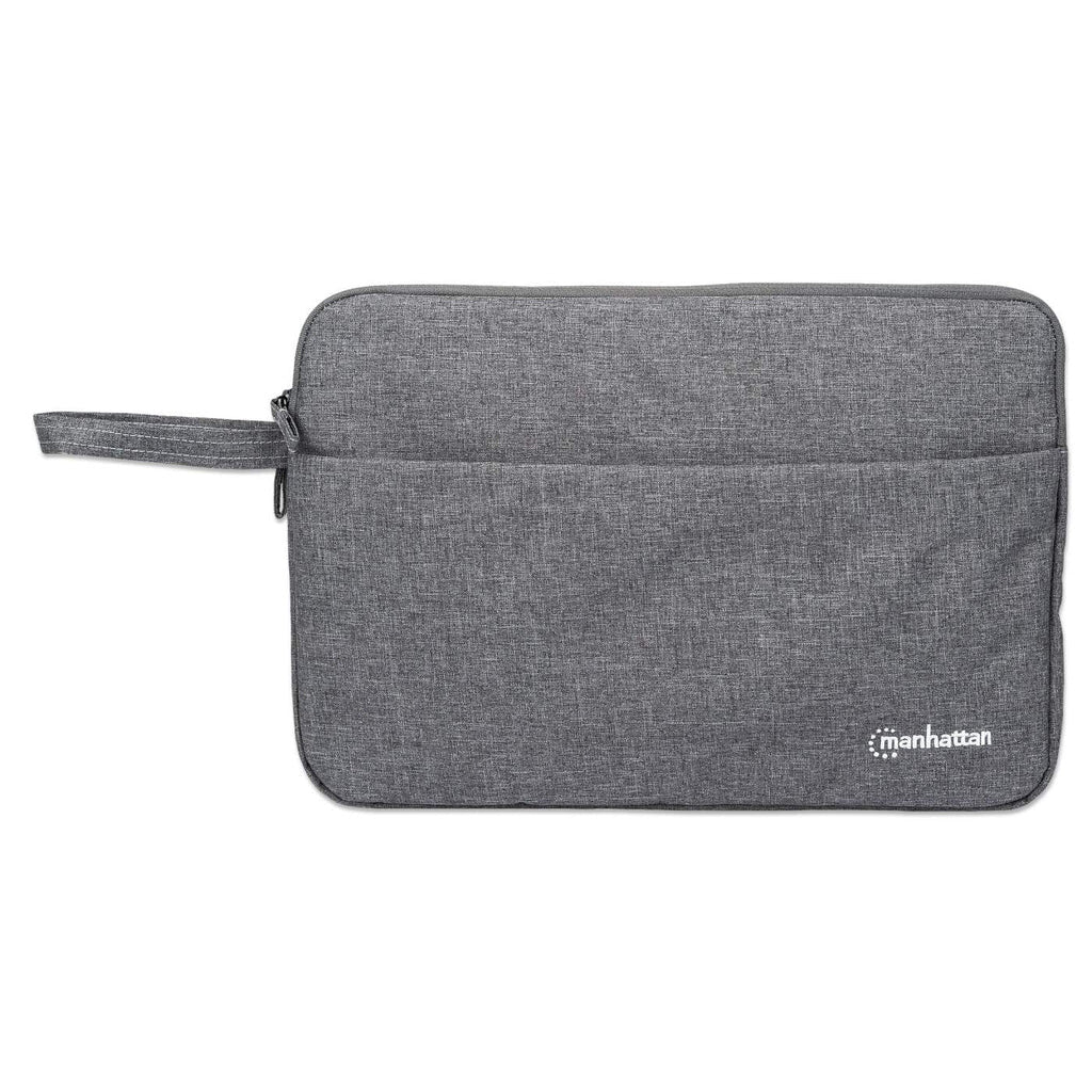 Manhattan Seattle Laptop Sleeve 14.5", Grey, Padded, Extra Soft Internal Cushioning, Main Compartment with double zips, Zippered Front Pocket, Carry Loop, Water Resistant and Durable, Notebook Slipcase, Three Year Warranty