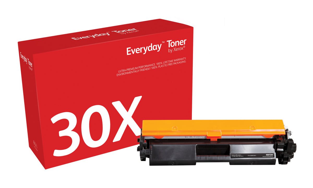 EverydayTM Black Toner by Xerox compatible with HP 30X (CF230X), High capacity