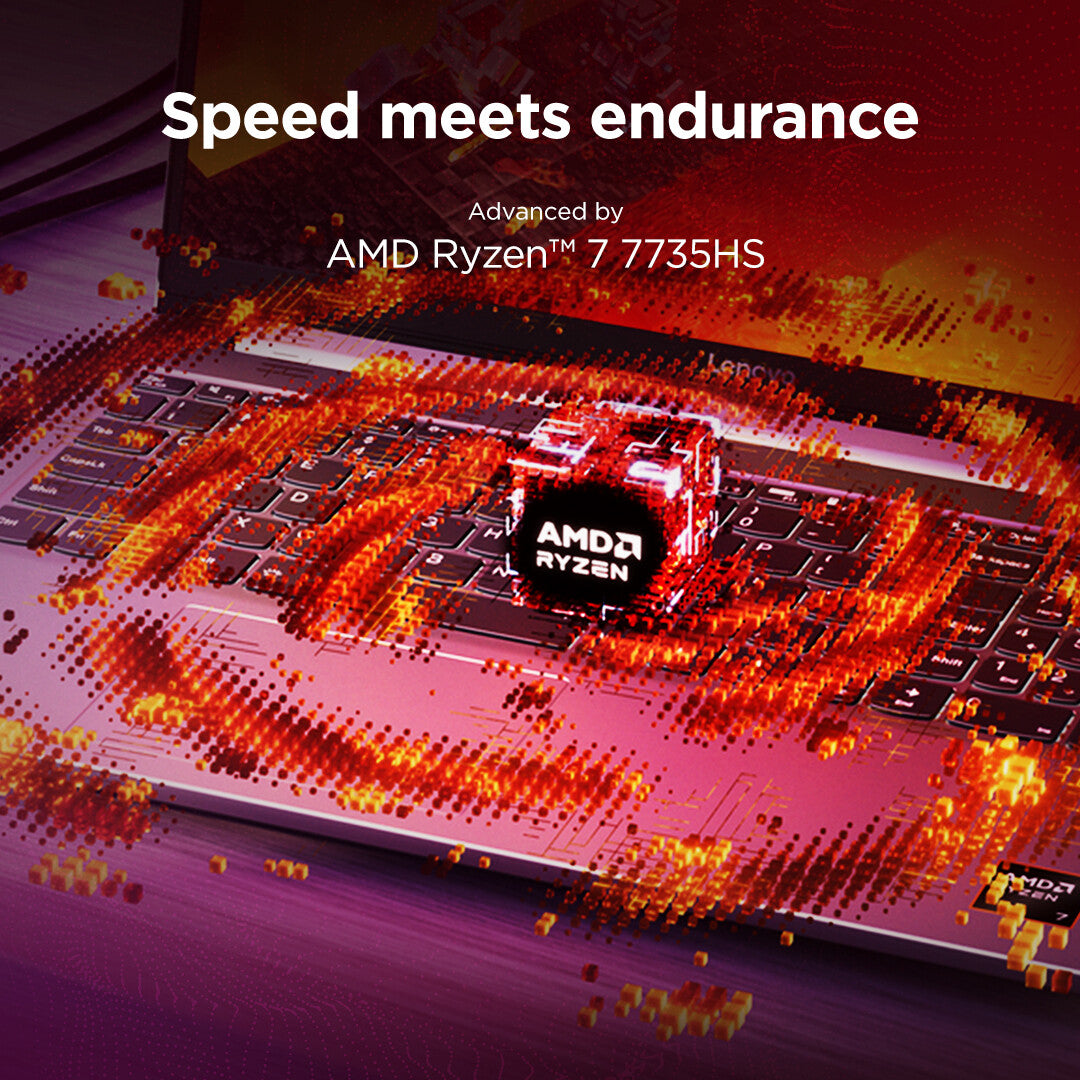 Lenovo LOQ 15ARP10E AMD Ryzen™ 7 7735HS Laptop 39.6 cm (15.6") Full HD 16 GB DDR5-SDRAM 1 TB SSD NVIDIA GeForce RTX 3050 Wi-Fi 6 (802.11ax) Windows 11 Home English Grey