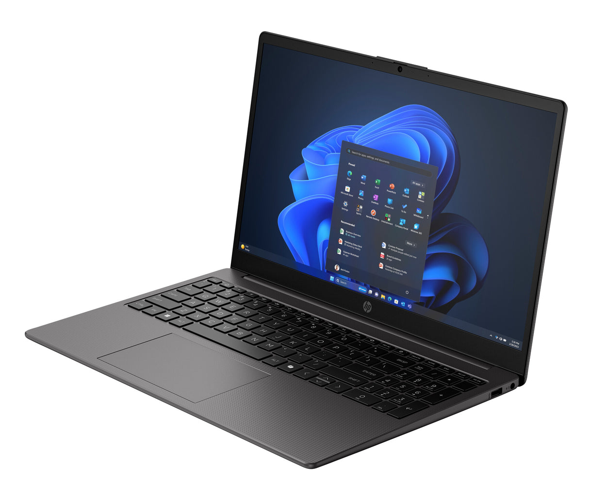 HP 250R G10 Intel Core 5 120U Laptop 39.6 cm (15.6") Full HD 8 GB DDR5-SDRAM 256 GB SSD Wi-Fi 6 (802.11ax) Windows 11 Pro Black