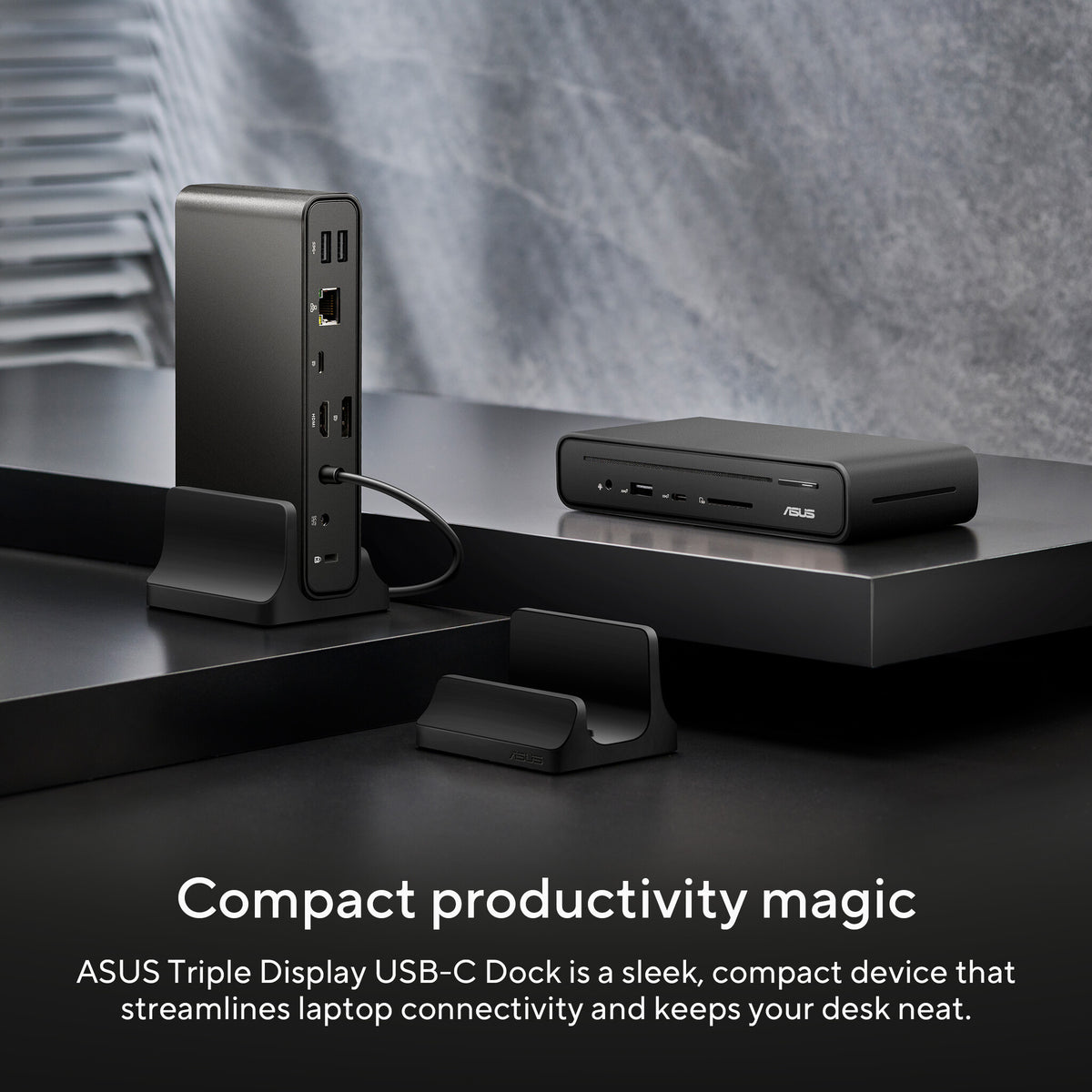 ASUS Triple Display USB-C Dock DC300 Docking USB 3.2 Gen 2 (3.1 Gen 2) Type-C Black