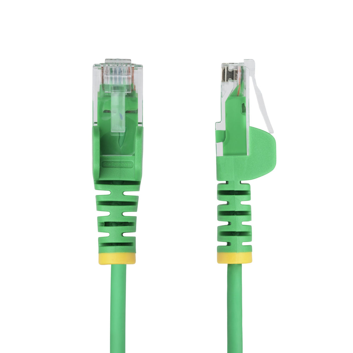 StarTech.com 2.5m Green Slim CAT6 Ethernet Cable, Snagless, 100W PoE, UTP, LSZH, 28AWG Pure Bare Copper Wire, Slim RJ45 Network Patch Cord w/Strain Reliefs, Fluke Tested